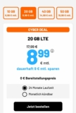 sim.de – Allnet-Flat inklusive 10GB / 20GB / 40GB / 50GB LTE Datenvolumen für nur 6,99€ / 8,99€ / 14,99€ / 19,99€ im Monat